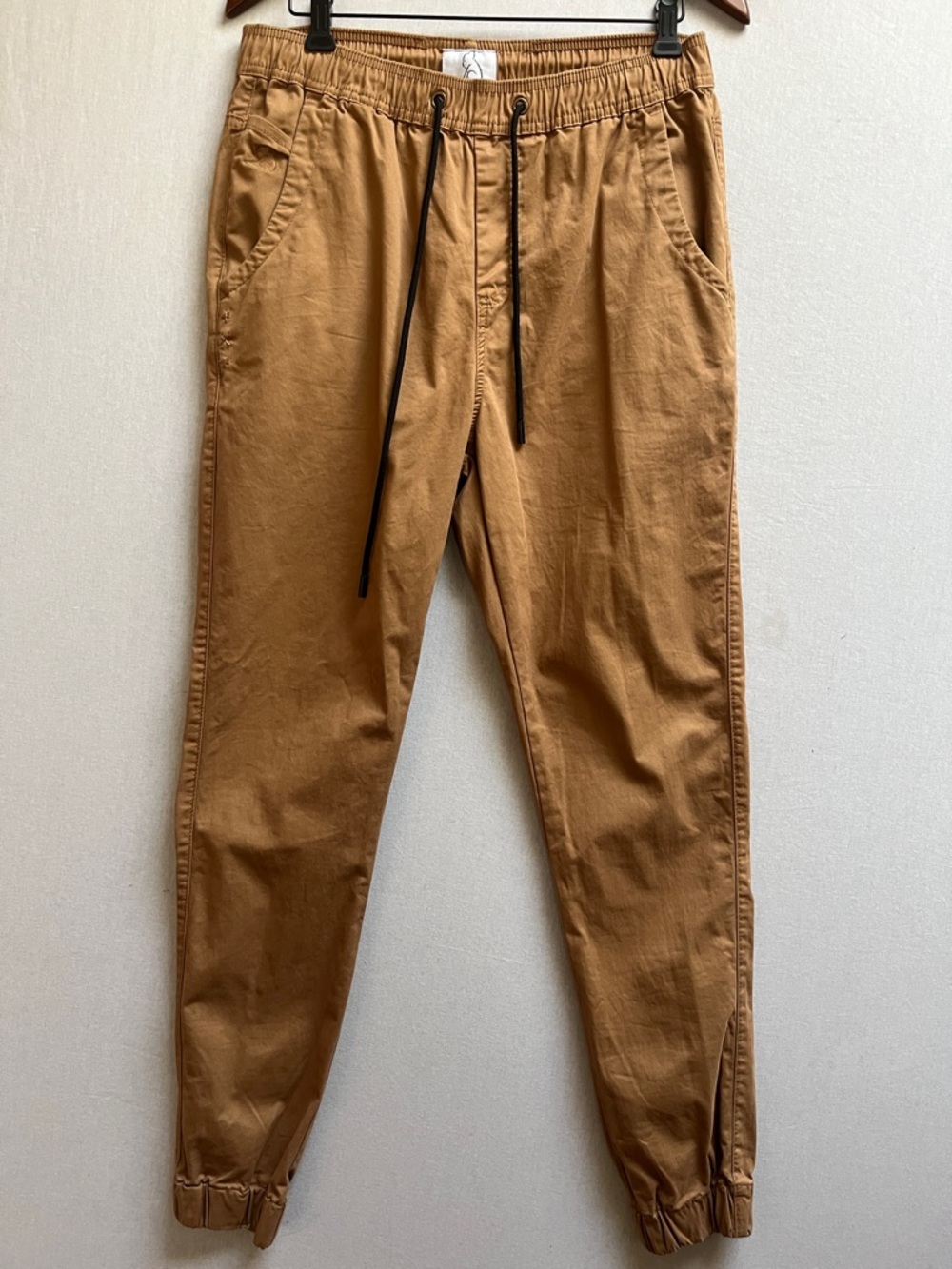 Kuwalla Tee Khaki Brown Cotton Twill Drawstring Jogger Pants Size M